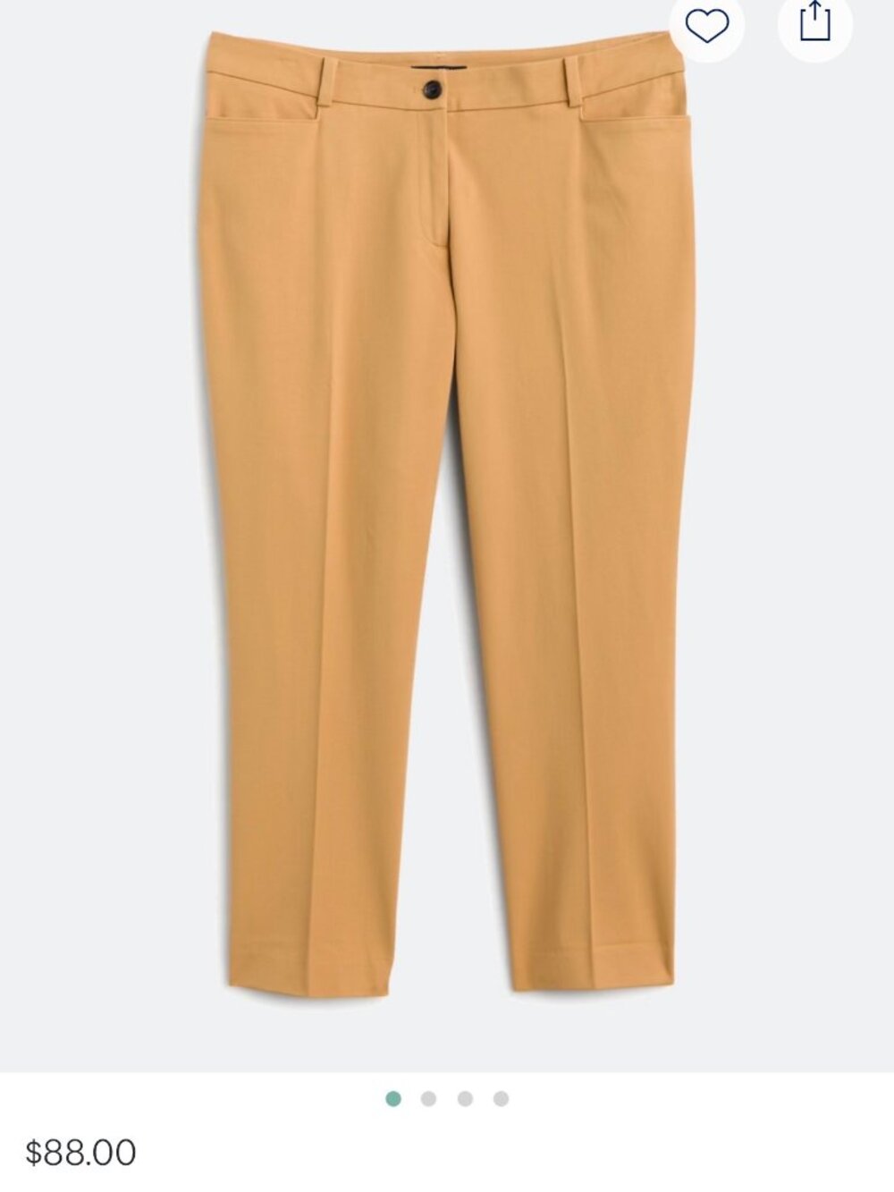 BECCA MID-RISE STRAIGHT LEG PANTS BY 41 HAWTHORN IN MUSTARD, SIZE 20W